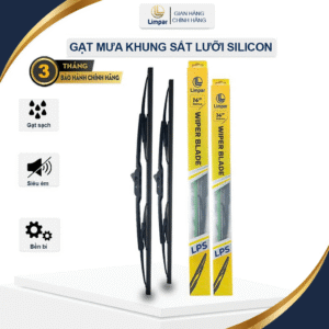 Gạt mưa khung sắt Limpar, gạt mưa ô tô khung sắt lưỡi silicon Limpar cao cấp, bền bỉ